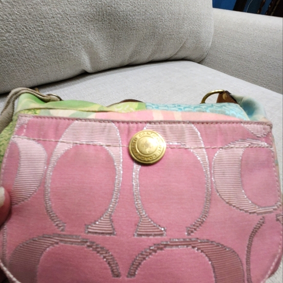 Vintage Coach Patchwork Multi-Colored Hobo Shoulder Bag Purse - Picture 12 of 16